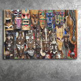 Different African Tribal Mask Canvas Prints Wall Art - Painting Canvas, African Art, Home Wall Decor, Painting Prints, For Sale