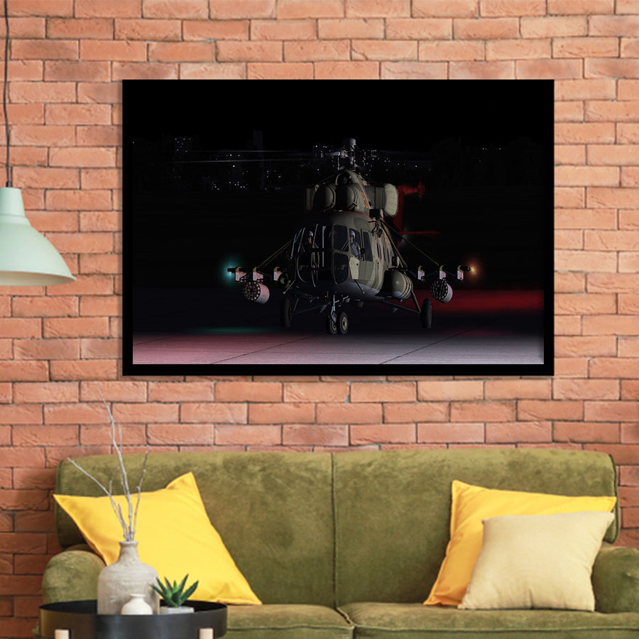 Digital Combat Simulator Mi 8Mtv2 Magnificent Eight Belsimtek Framed Art Prints Wall Decor - Painting Art, Framed Picture, Ready to Hang