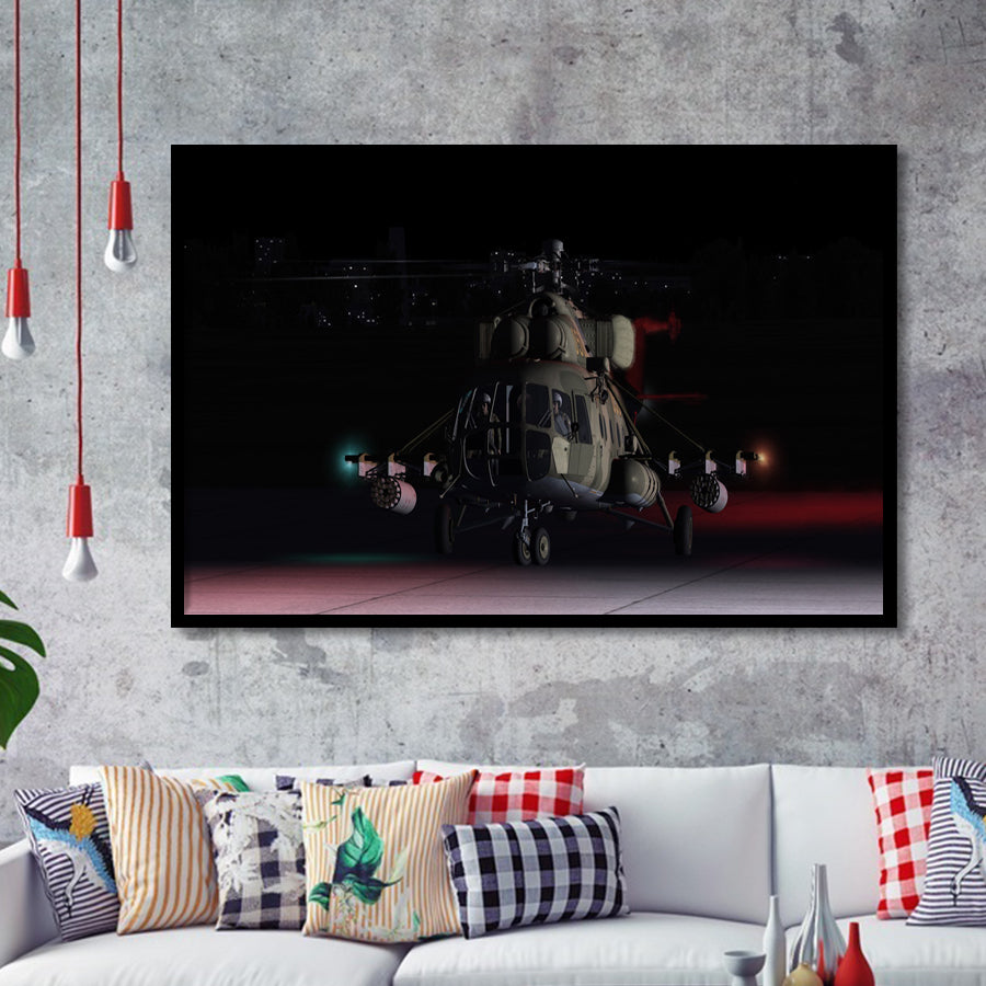Digital Combat Simulator Mi 8Mtv2 Magnificent Eight Belsimtek Framed Art Prints Wall Decor - Painting Art, Framed Picture, Ready to Hang