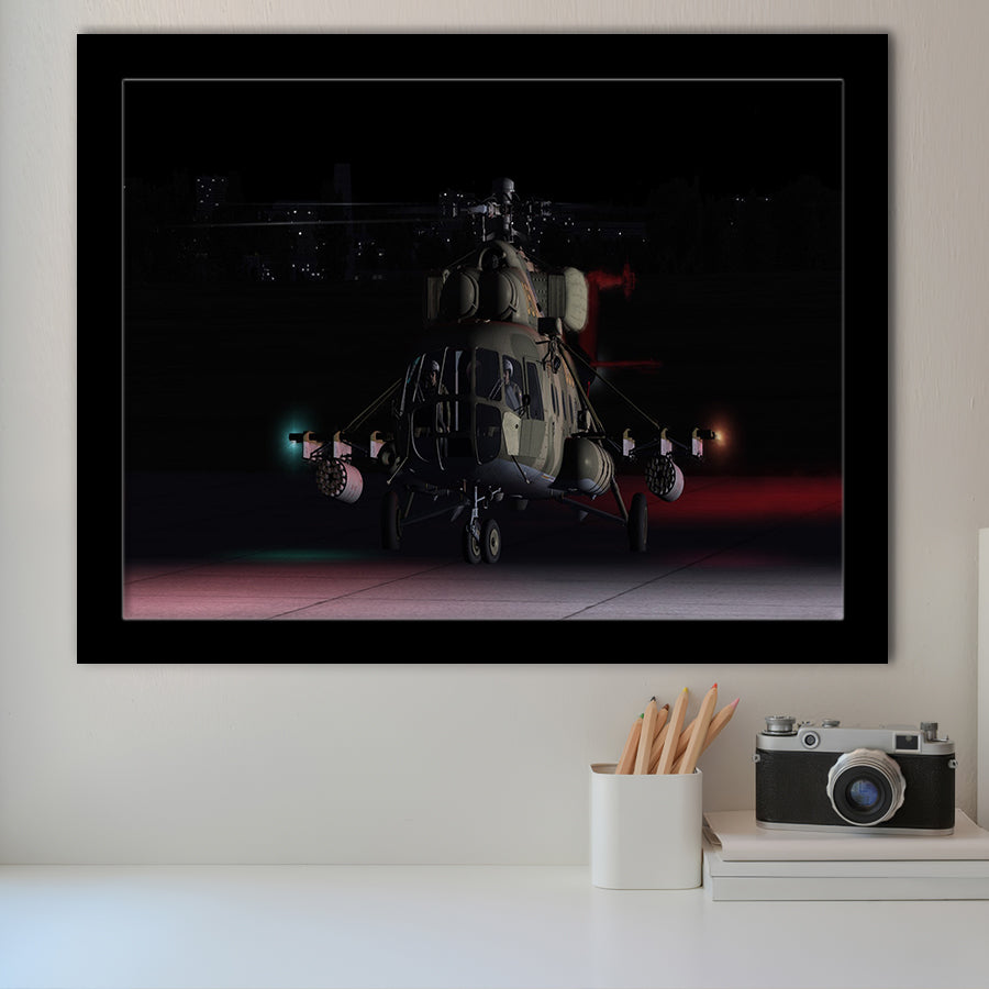 Digital Combat Simulator Mi 8Mtv2 Magnificent Eight Belsimtek Framed Art Prints Wall Decor - Painting Art, Framed Picture, Ready to Hang