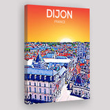 Dijon France Art Sunset Art Print ,City Art Print, Large Canvas, Canvas Print Wall Art Home Decor