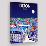 Dijon France Art Night Art Print ,City Art Print, Large Canvas, Canvas Print Wall Art Home Decor