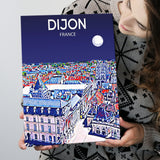 Dijon France Art Night Art Print ,City Art Print, Large Canvas, Canvas Print Wall Art Home Decor