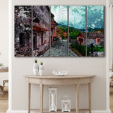 Dilijan Downtown Armenia 5 Piece B Canvas Prints Wall Art Decor, Multi Panels,Large Canvas, Home Decor