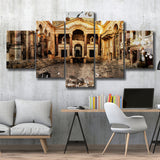 Diocletian'S Palace, Split, Split Painting, Multi Panels, 5 Pieces, Canvas Prints Wall Art Home Decor
