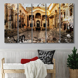 Diocletian'S Palace, Split, Split Painting, Multi Panels, 5 Pieces B, Canvas Prints Wall Art Home Decor,X Large Canvas