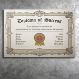Diplomap Of Success Canvas Prints Wall Art - Painting Canvas,Office Business Motivation Art, Wall Decor
