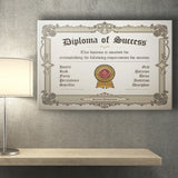 Diplomap Of Success Canvas Prints Wall Art - Painting Canvas,Office Business Motivation Art, Wall Decor