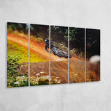 Dirt Bike Canvas Art, Motocross 5 Panels B,Large Canvas,Canvas Prints Wall Art Home Decor