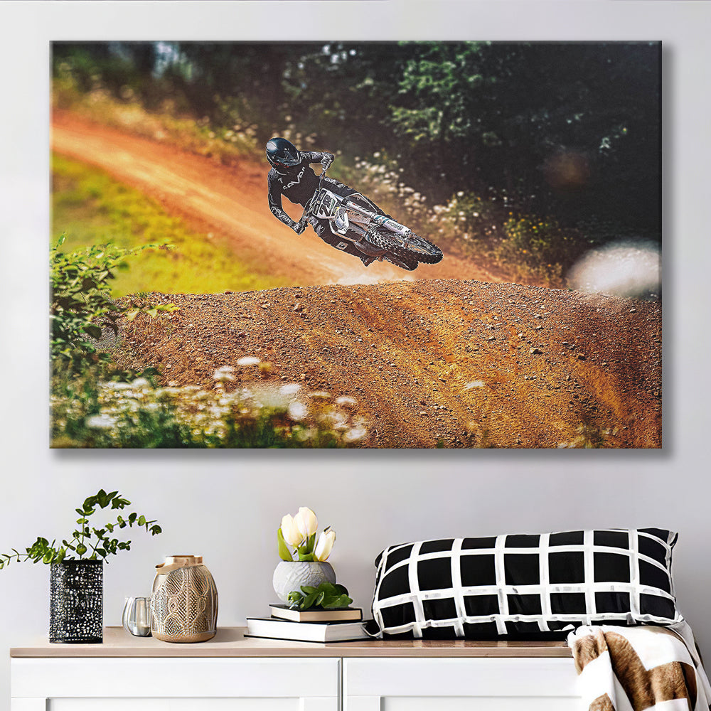 Dirt Bike Canvas Art, Motocross Canvas Prints Wall Art Home Decor