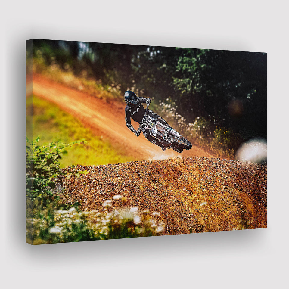 Dirt Bike Canvas Art, Motocross Canvas Prints Wall Art Home Decor