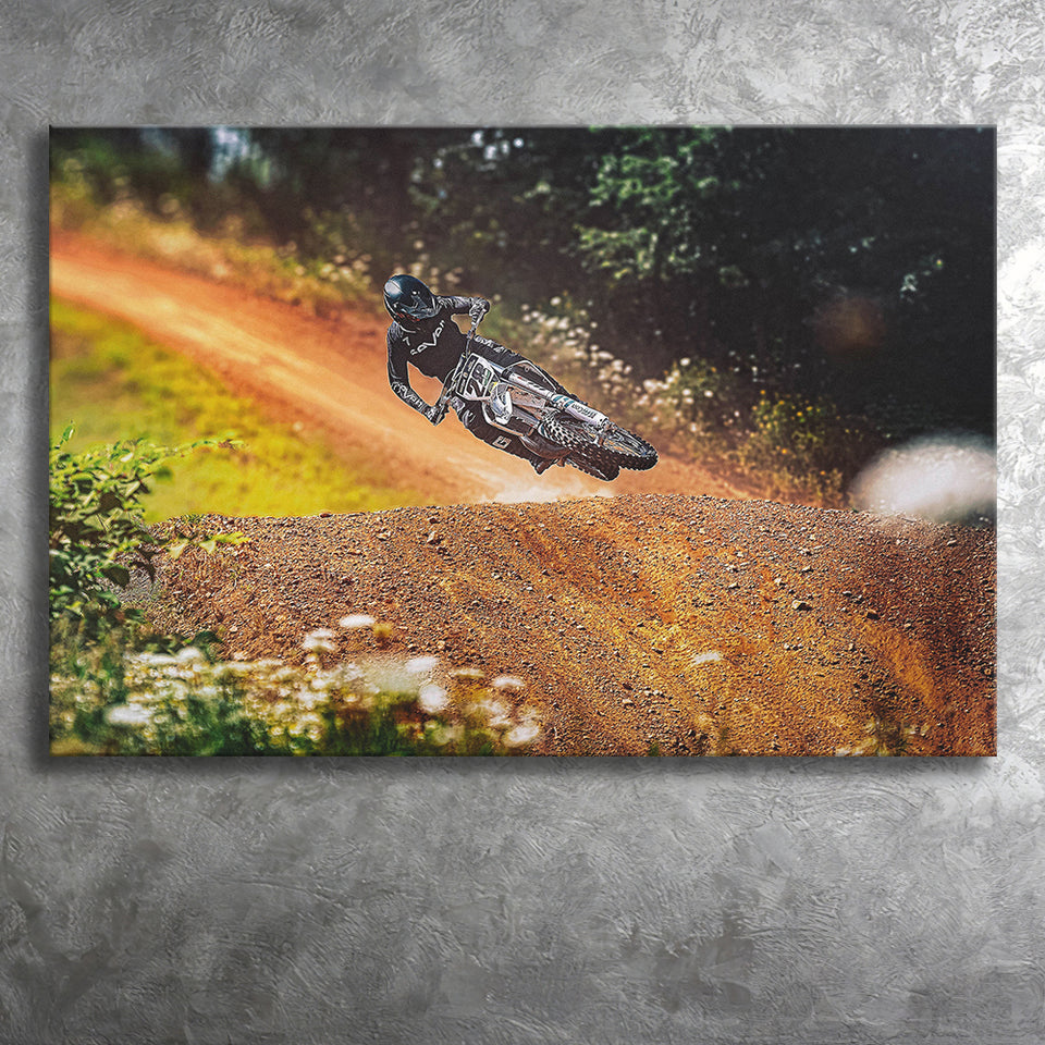 Dirt Bike Canvas Art, Motocross Canvas Prints Wall Art Home Decor