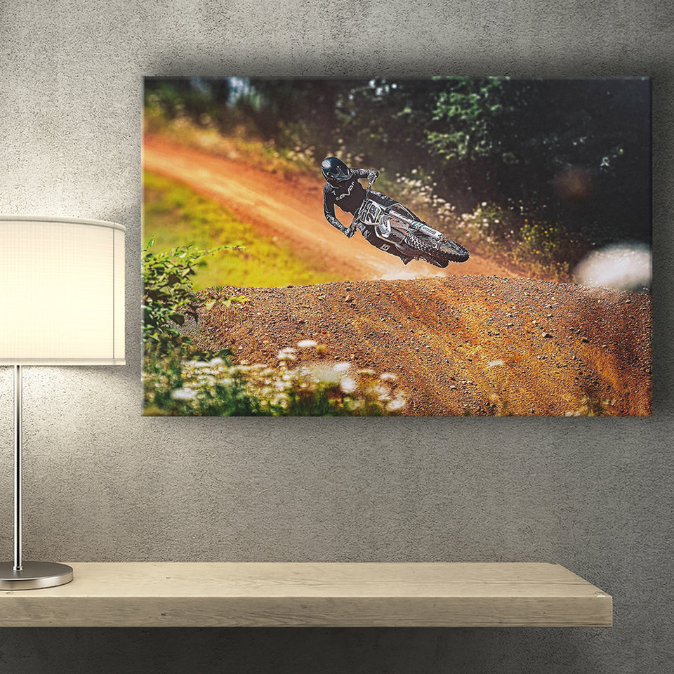 Dirt Bike Canvas Art, Motocross Canvas Prints Wall Art Home Decor - Painting Canvas, Ready to hang