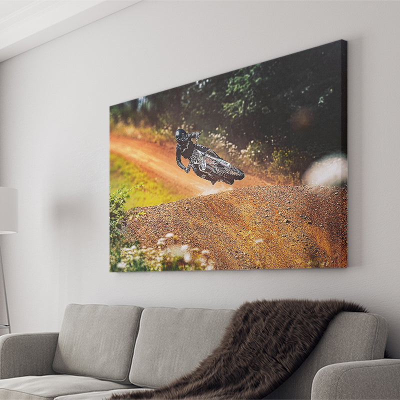 Dirt Bike Canvas Art, Motocross Canvas Prints Wall Art Home Decor