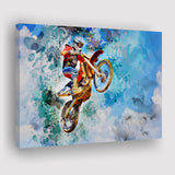 Dirt Bike Jump Canvas Prints Wall Art Decor - Painting Canvas, Art Print, Home Decor, Ready to Hang