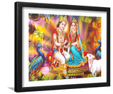Divine Love of Krishna-Art Print, Canvas Art,Framed Art,Plexiglass Cover