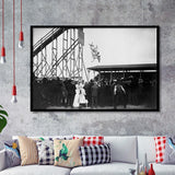 Diving Horse Black And White Print, Vintage Horse Diving Photo Framed Art Prints, Wall Art,Home Decor,Framed Picture