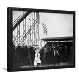 Diving Horse Black And White Print, Vintage Horse Diving Photo Framed Art Prints, Wall Art,Home Decor,Framed Picture