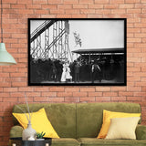 Diving Horse Black And White Print, Vintage Horse Diving Photo Framed Art Prints, Wall Art,Home Decor,Framed Picture