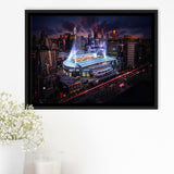 Docklands Stadium,Nightscapes, Melbourne Framed Canvas Prints Wall Art - Painting Canvas, Wall Decor,Floating Frame