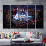 Docklands Stadium,Nightscapes, Melbourne 5 Pieces B Canvas Prints Wall Art - Painting Canvas,Multi Panel, Fan Gift
