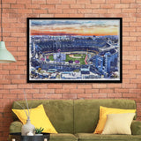 Dodger Stadium Los Angeles Dodgers Watercolor, Sport Prints Fan Gift, Framed Art Prints Wall Art Decor