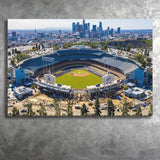 Dodger Stadium Aerial View, Stadium Canvas, Sport Art, Gift for him, Fan Gift, Canvas Prints Wall Art Decor