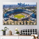 Dodger Stadium Aerial View, Stadium Canvas, Sport Art, Gift for him, Fan Gift, Canvas Prints Wall Art Decor