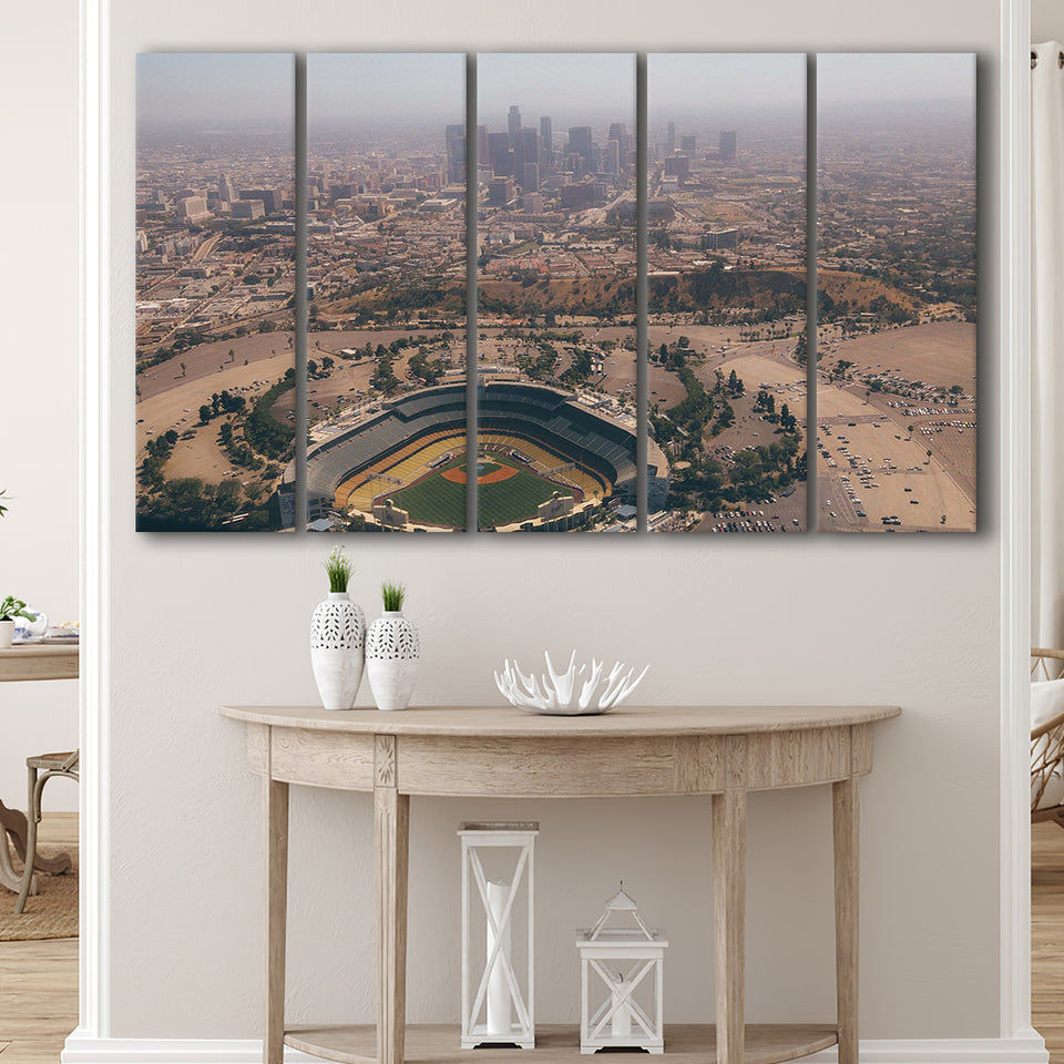 Dodger Stadium Canvas Prints Los Angeles Dodgers Wall Art,Multi Panels B,Sport Stadium Art Prints, Fan Gift