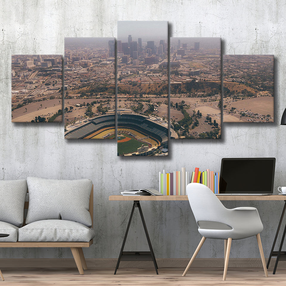 Dodger Stadium Canvas Prints Los Angeles Dodgers Wall Art,Multi Panels,Sport Stadium Art Prints, Fan Gift