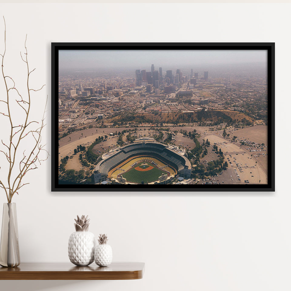 Dodger Stadium Framed Canvas Prints Los Angeles Dodgers Wall Art,Sport Stadium Art Prints, Fan Gift