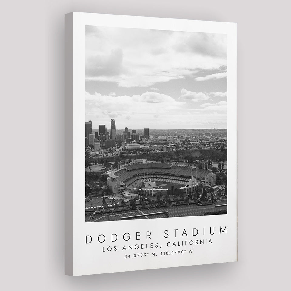 Dodger Stadium La Dodgers Baseball Lovers Black And White Art Canvas Prints Wall Art Home Decor