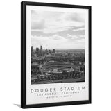 Dodger Stadium La Dodgers Baseball Lovers Black And White Art Framed Art Prints Wall Art Decor, Framed Picture