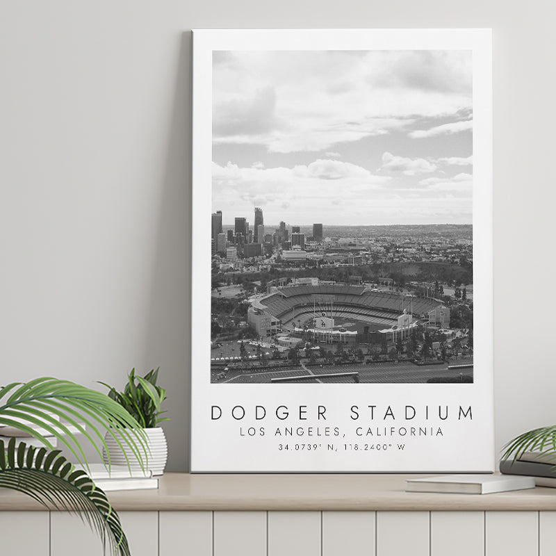 Dodger Stadium La Dodgers Baseball Lovers Black And White Art Canvas Prints Wall Art Home Decor