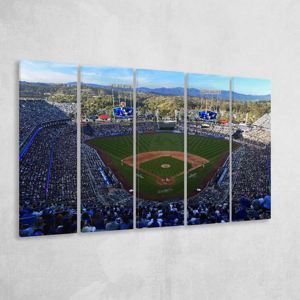 Dodger Stadium La, Stadium Canvas, Sport Art, Gift for him, Multi Panels B, Canvas Prints Wall Art Decor
