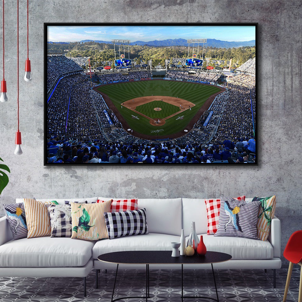Dodger Stadium La, Stadium Canvas, Sport Art, Gift for him, Framed Canvas Prints Wall Art Decor, Framed Picture