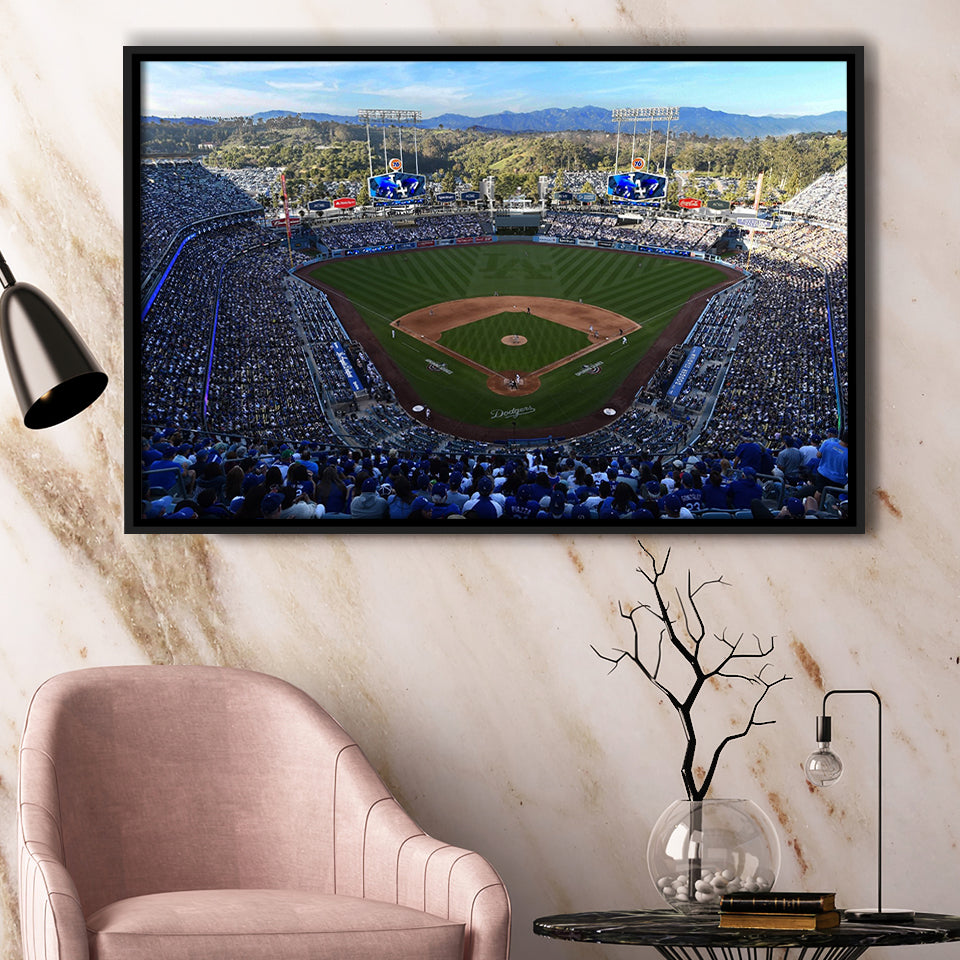 Dodger Stadium La, Stadium Canvas, Sport Art, Gift for him, Framed Canvas Prints Wall Art Decor, Framed Picture