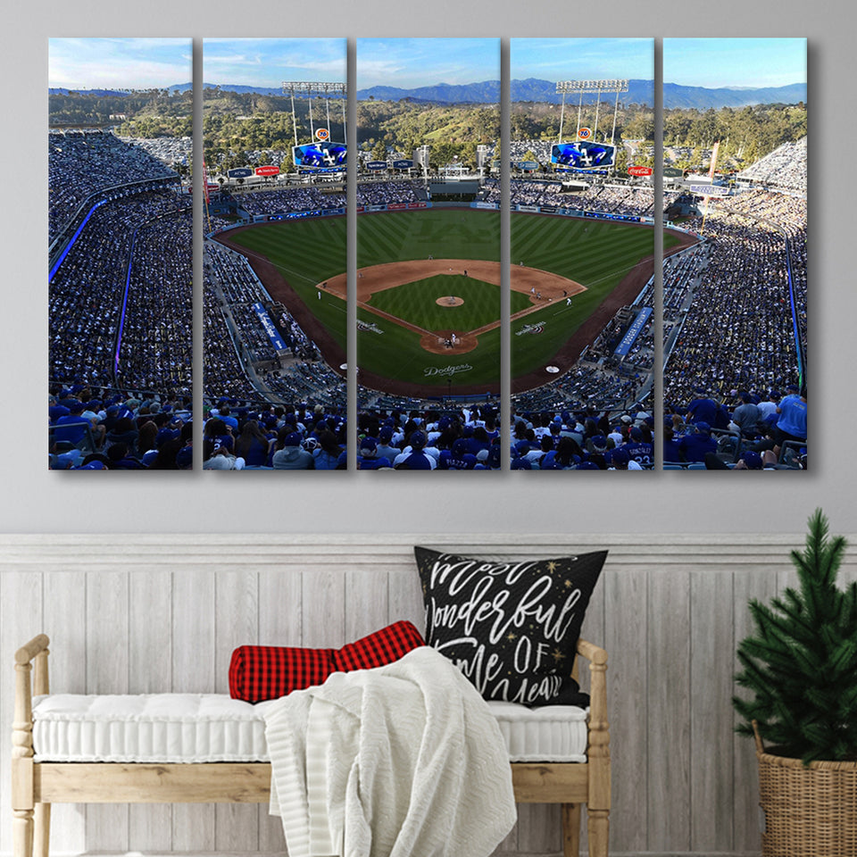 Dodger Stadium La, Stadium Canvas, Sport Art, Gift for him, Multi Panels B, Canvas Prints Wall Art Decor