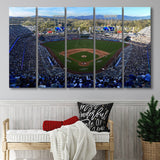 Dodger Stadium La, Stadium Canvas, Sport Art, Gift for him, Multi Panels B, Canvas Prints Wall Art Decor