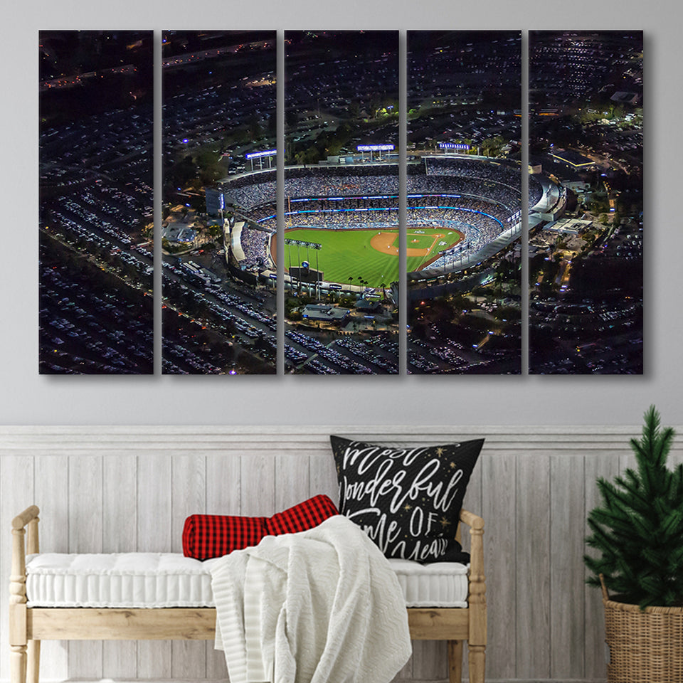 Dodger Stadium, Stadium Canvas, Sport Art, Gift for him, Multi Panels B, Canvas Prints Wall Art Decor