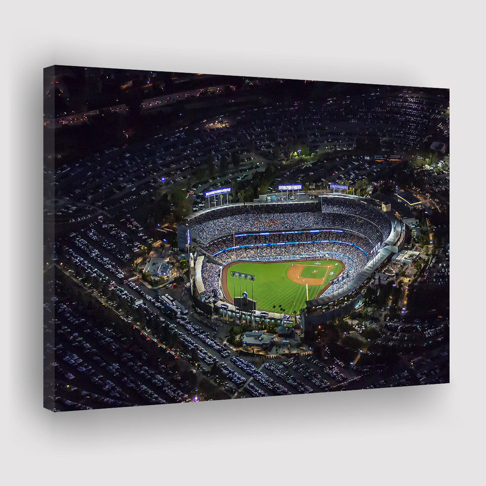 Dodger Stadium at Night View, Stadium Canvas, Sport Art, Gift for him, Fan Gift, Canvas Prints Wall Art Decor