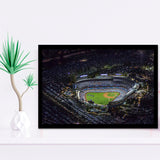 Dodger Stadium at Night View, Stadium Canvas, Sport Art, Gift for him, Framed Art Prints Wall Art Decor, Framed Picture