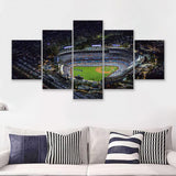 Dodger Stadium  5 Pieces Canvas Prints Wall Art - Painting Canvas, Multi Panels, 5 Panel, Wall Decor