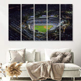 Dodger Stadium 5 Pieces B Canvas Prints Wall Art - Painting Canvas, Multi Panels,5 Panel, Wall Decor