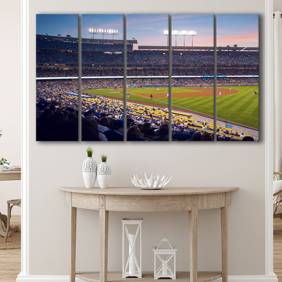 Dodgers La Stadium, Stadium Canvas, Sport Art, Gift for him, Multi Panels B, Canvas Prints Wall Art Decor