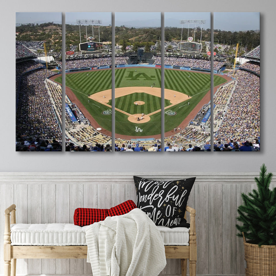Dodgers Stadium, Stadium Canvas, Sport Art, Gift for him, Multi Panels B, Canvas Prints Wall Art Decor