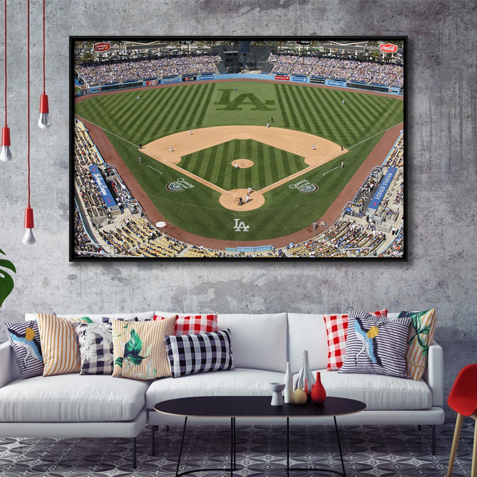 Dodgers Stadium Framed Canvas Prints Wall Art - Painting Canvas, Wall Decor, Floating Frame,Painting Prints, For Sale