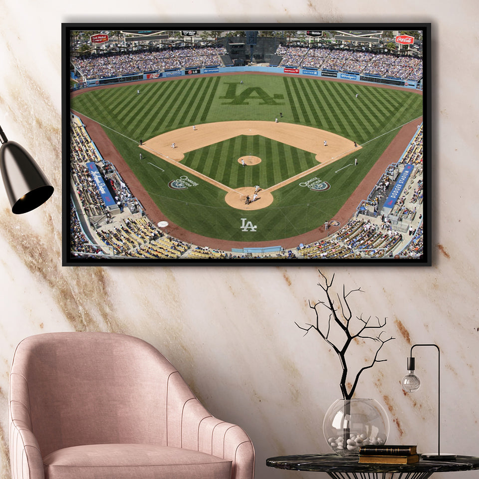Dodgers Stadium Framed Canvas Prints Wall Art - Painting Canvas, Wall Decor, Floating Frame,Painting Prints, For Sale