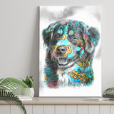 Dog Art Puppy Portrait Pop Art Canvas Prints Wall Art Decor - Painting Canvas, Home Decor, Art Print, Art For Sale