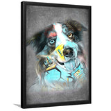 Dog Portrait Puppy Pop Art Pet Lover Decor Framed Art Print Wall Decor - Painting Art, Wall Art, Framed Picture, Black Frame